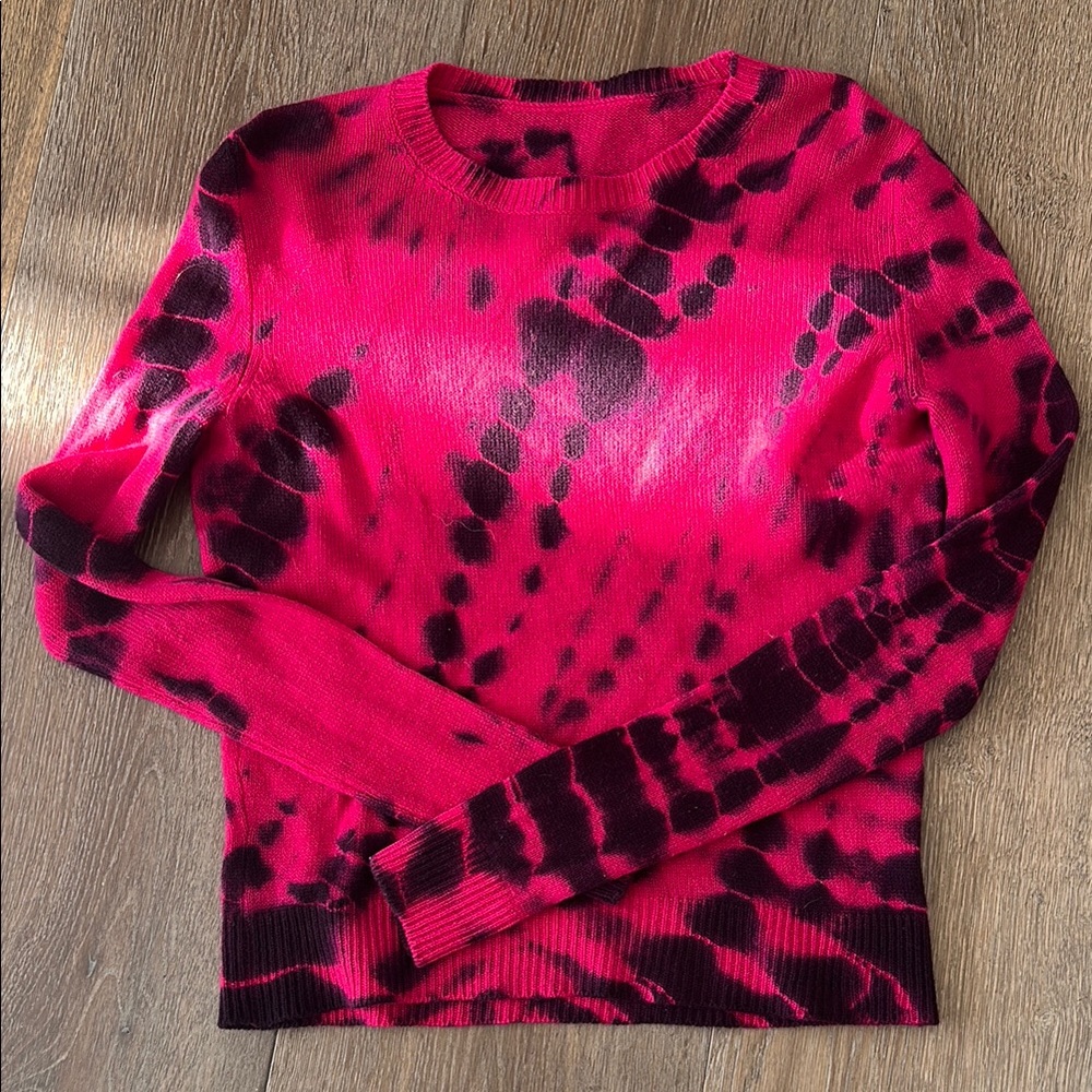 Tie-Dye Pink and Black Sweater